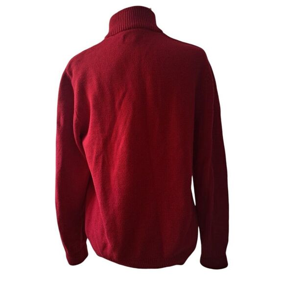 Chaps Men's Classic Fit Holiday Nordic Cotton Polar Bear Mockneck Sweater Sz S - Picture 7 of 9